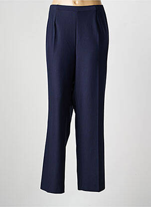 Pantalon droit tissage crêpe taille normale bleu FINNKARELIA femme