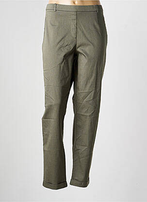 Pantalon slim taille élastique taille normale vert CHRISTINE LAURE femme