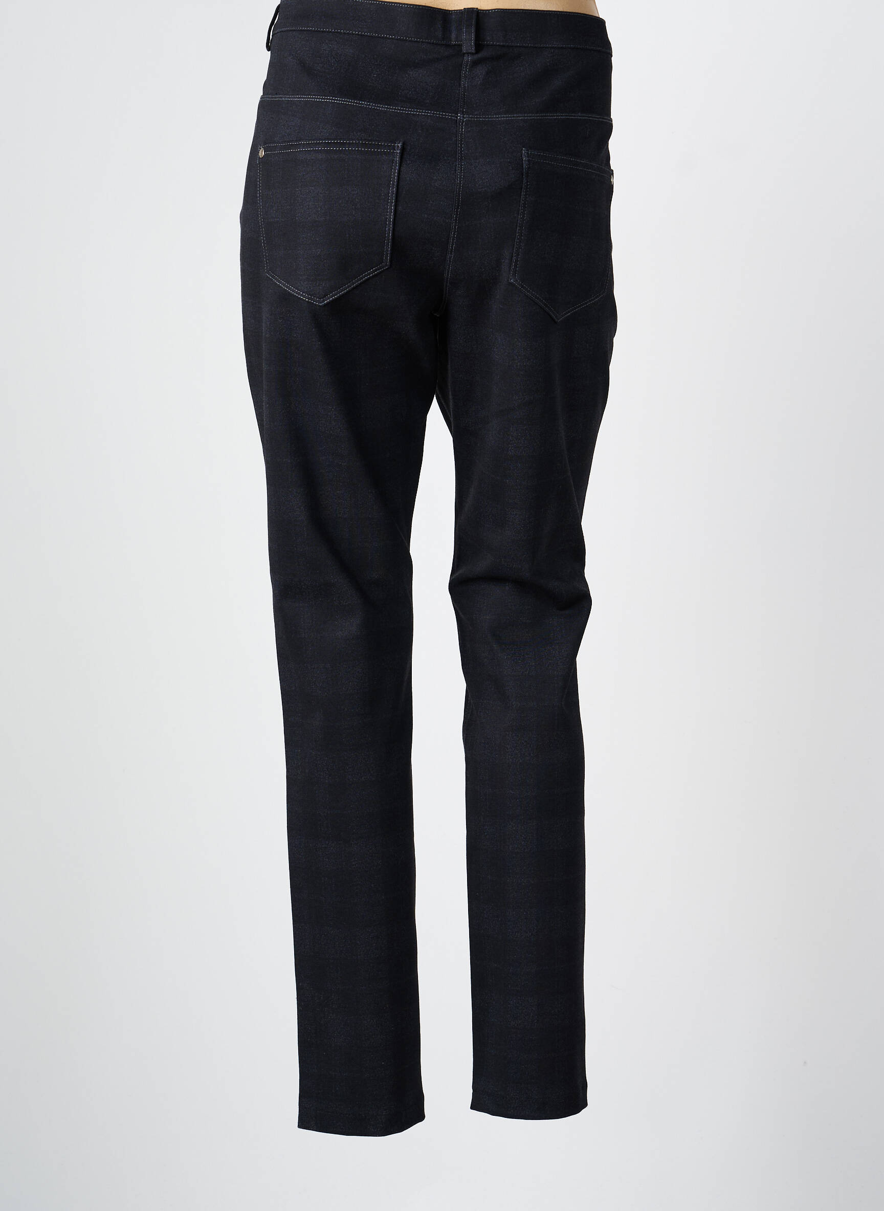 Pantalon slim stretch taille normale noir CHRISTINE LAURE femme