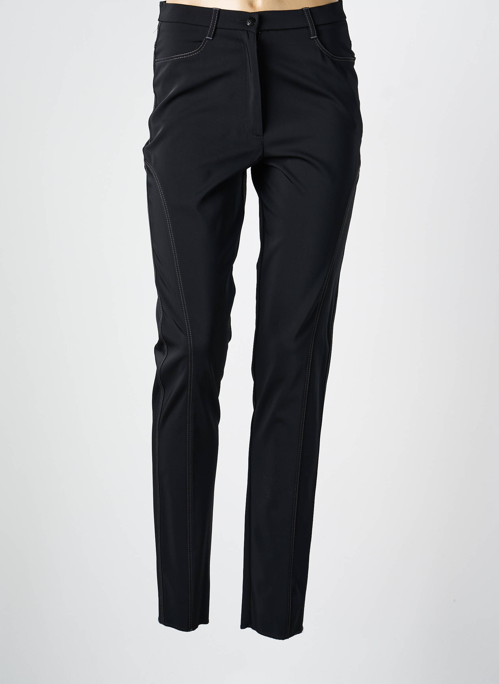 Pantalon slim taille élastique taille normale noir KARTING femme