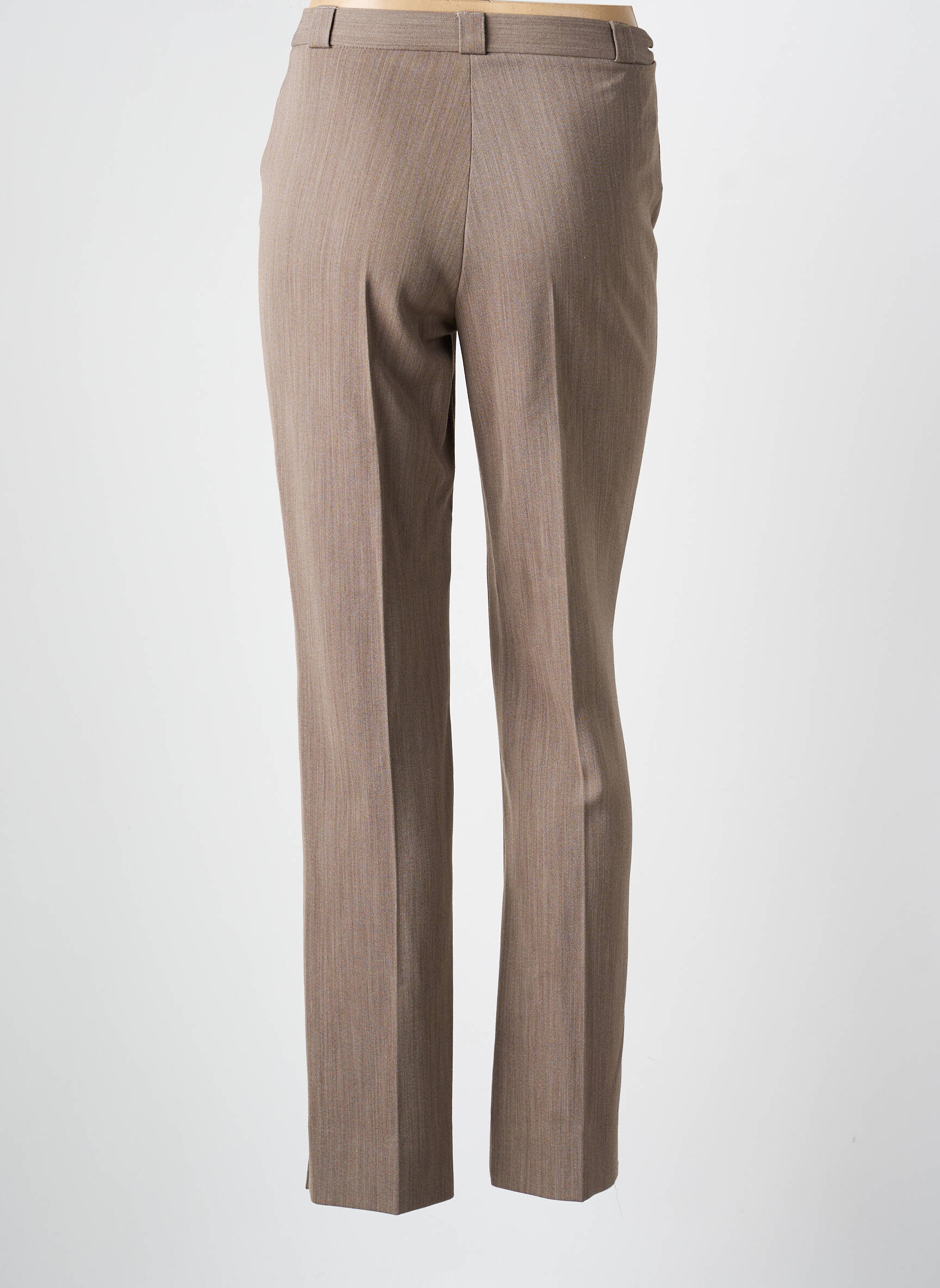 Pantalon slim taille haute taille haute marron QUATTRO femme