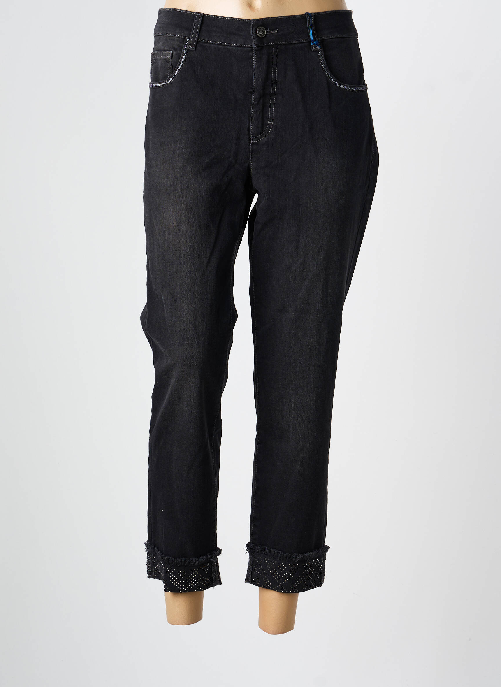 Jeans coupe slim stretch taille normale noir RABE femme