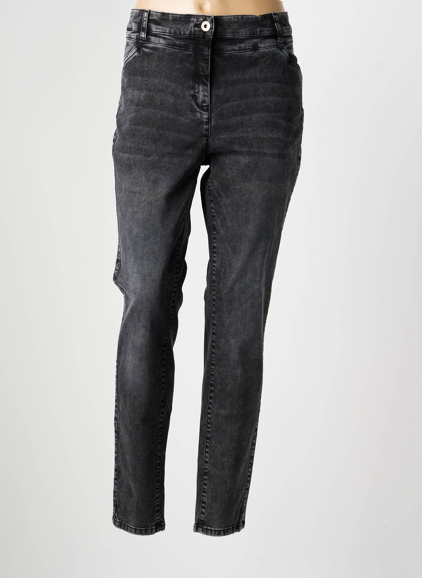 Jeans coupe slim stretch taille normale noir TONI femme