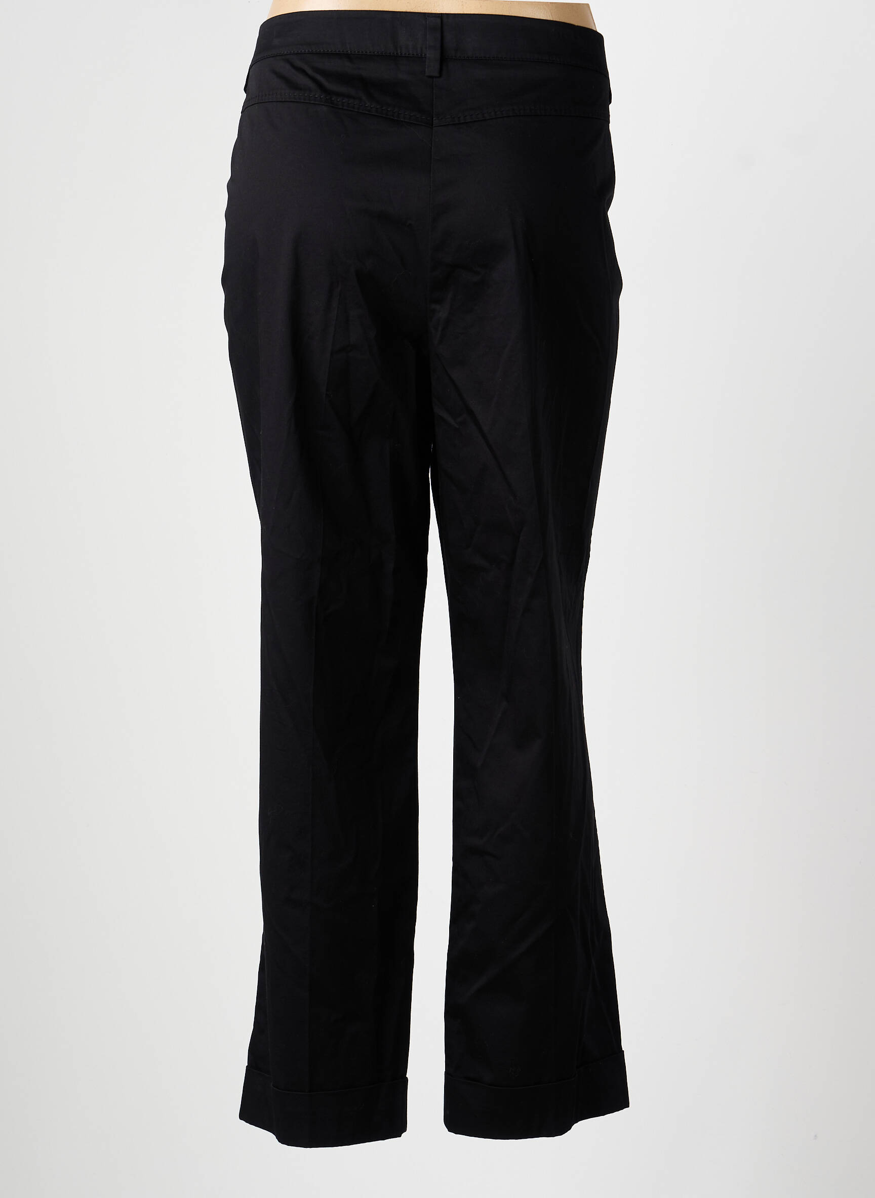 Pantalon droit tissage popeline taille normale noir OLSEN femme