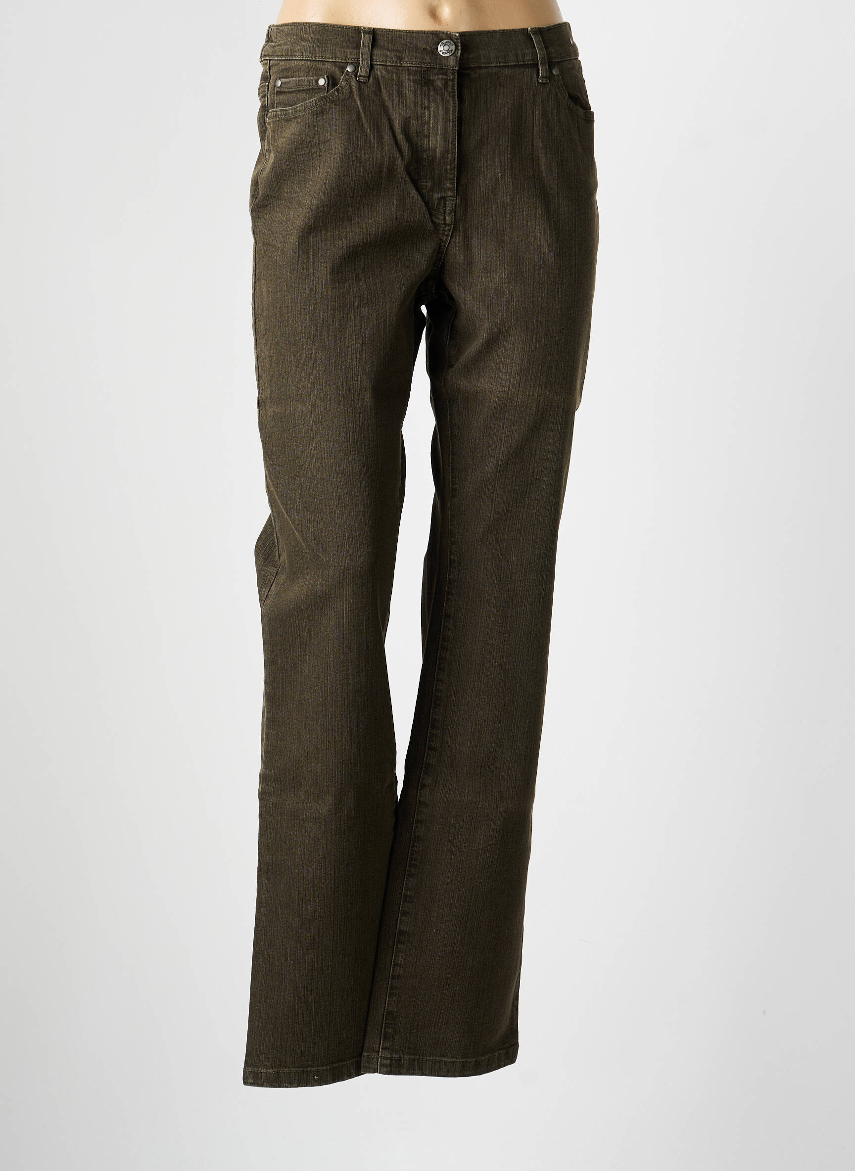 Jeans coupe slim stretch taille normale marron KARTING femme