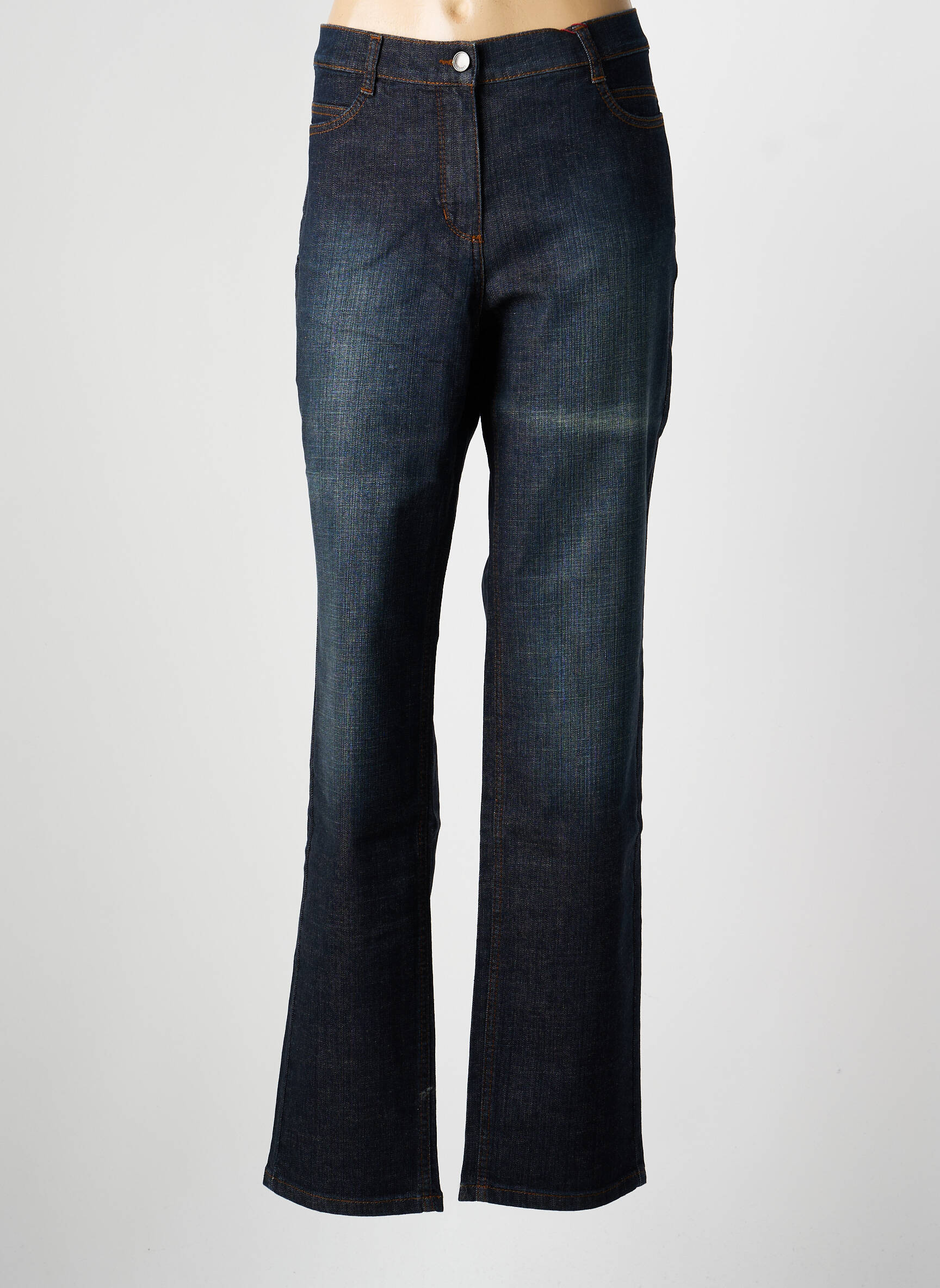 Jeans coupe droite stretch taille normale bleu OLSEN femme