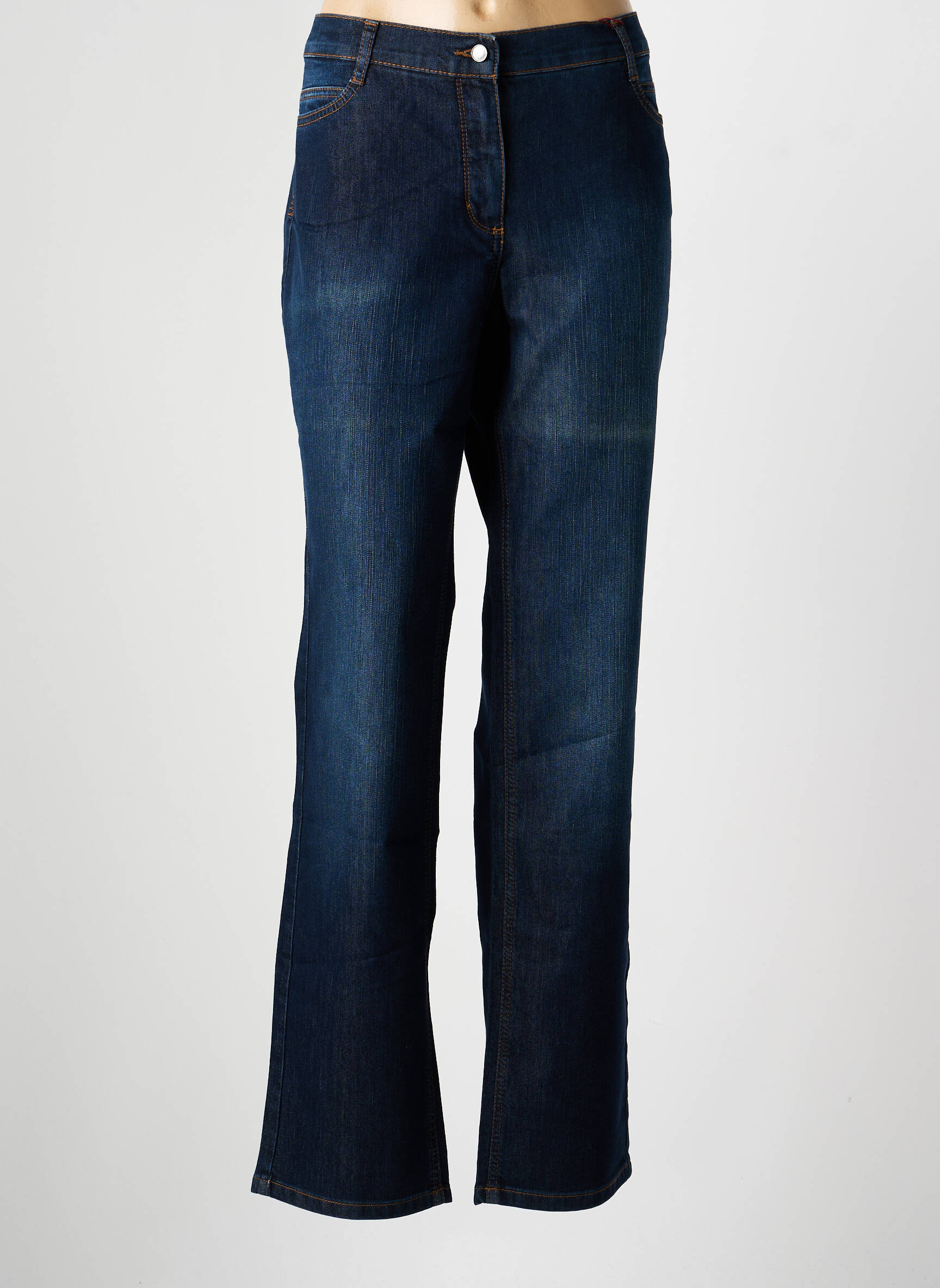 Jeans coupe droite stretch taille normale bleu OLSEN femme