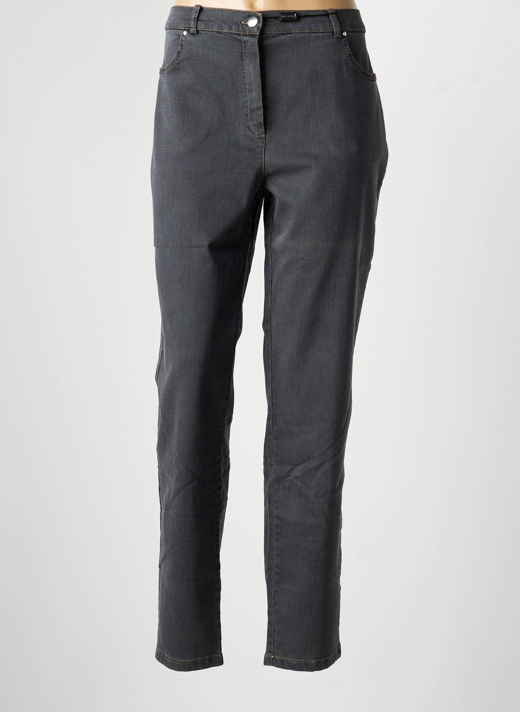 Jeans coupe slim stretch gris PAUPORTÉ femme