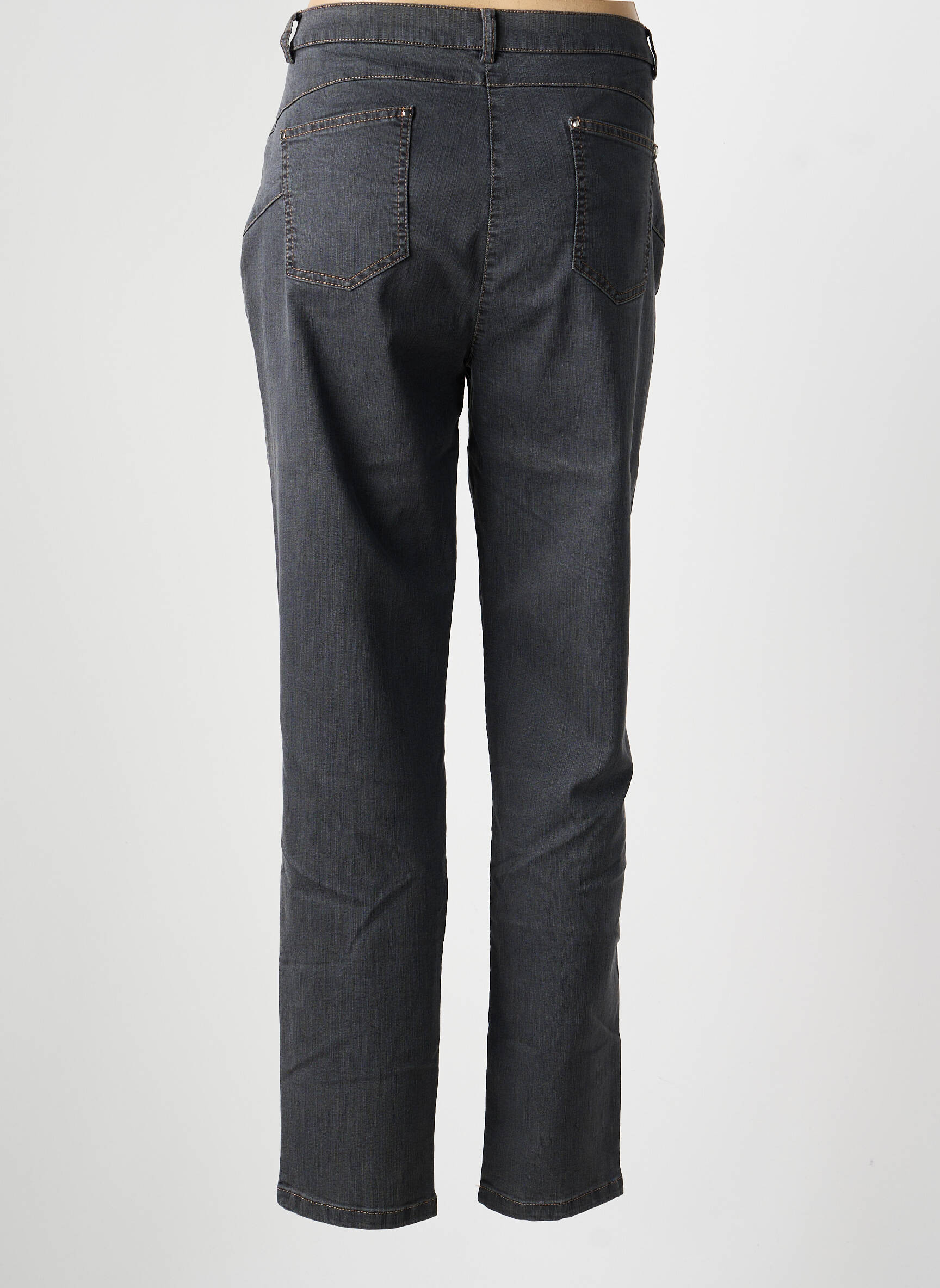 Jeans coupe slim stretch gris PAUPORTÉ femme