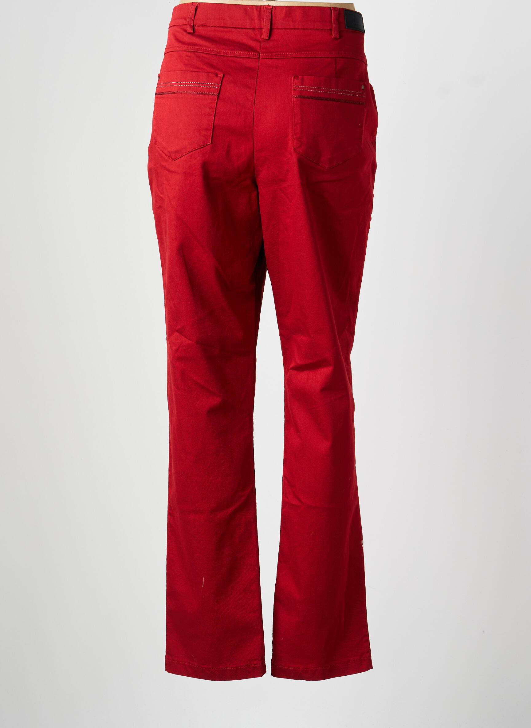 Jeans coupe slim taille normale taille normale rouge CHRISTINE LAURE femme