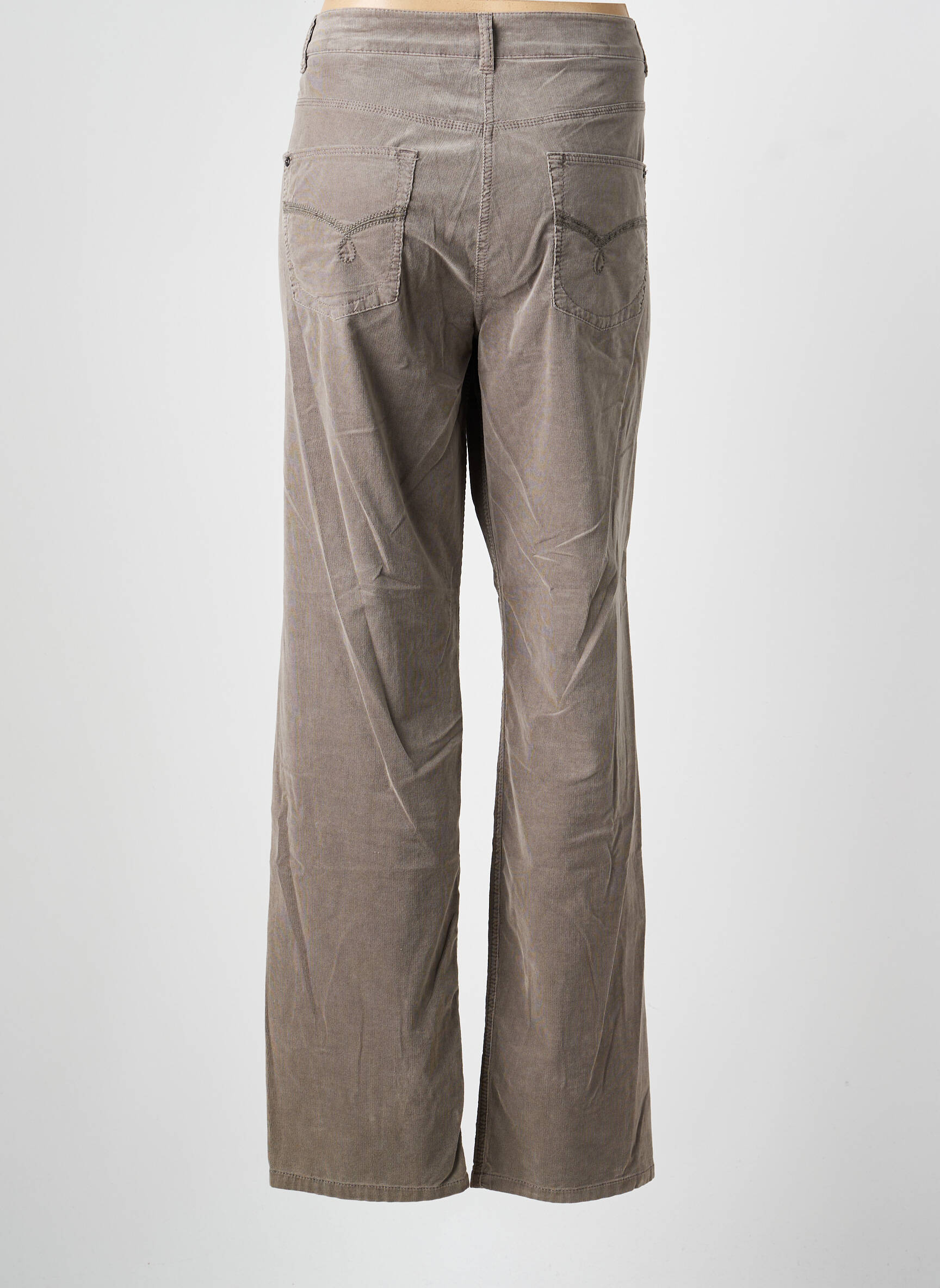 Pantalon droit stretch taille normale gris OLSEN femme
