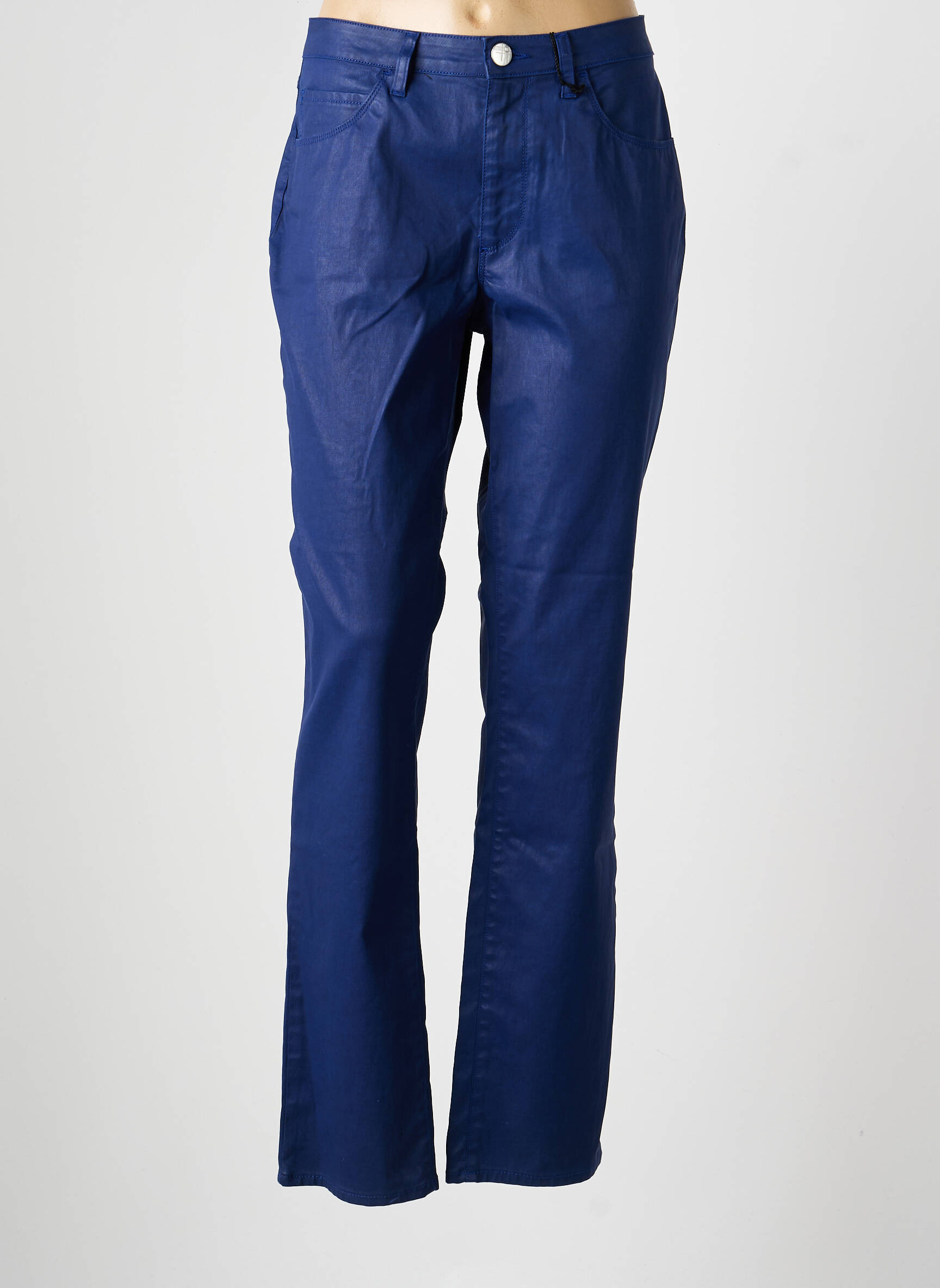 Jeans coupe slim stretch taille normale bleu PAUPORTÉ femme