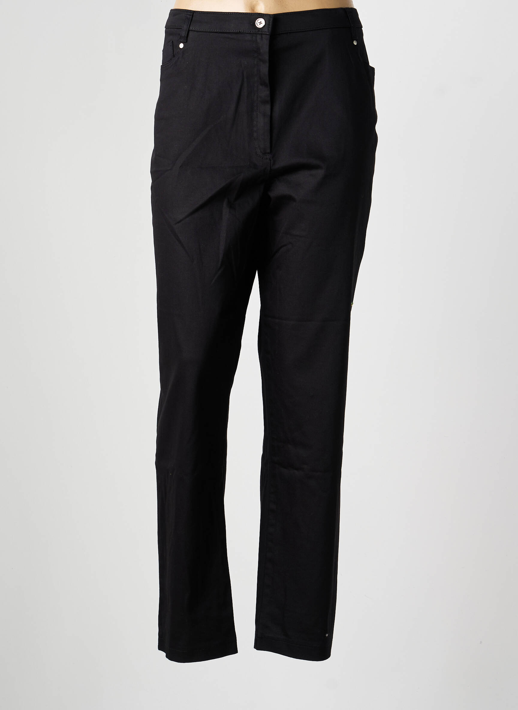 Jeans coupe slim taille normale taille normale noir CHRISTINE LAURE femme