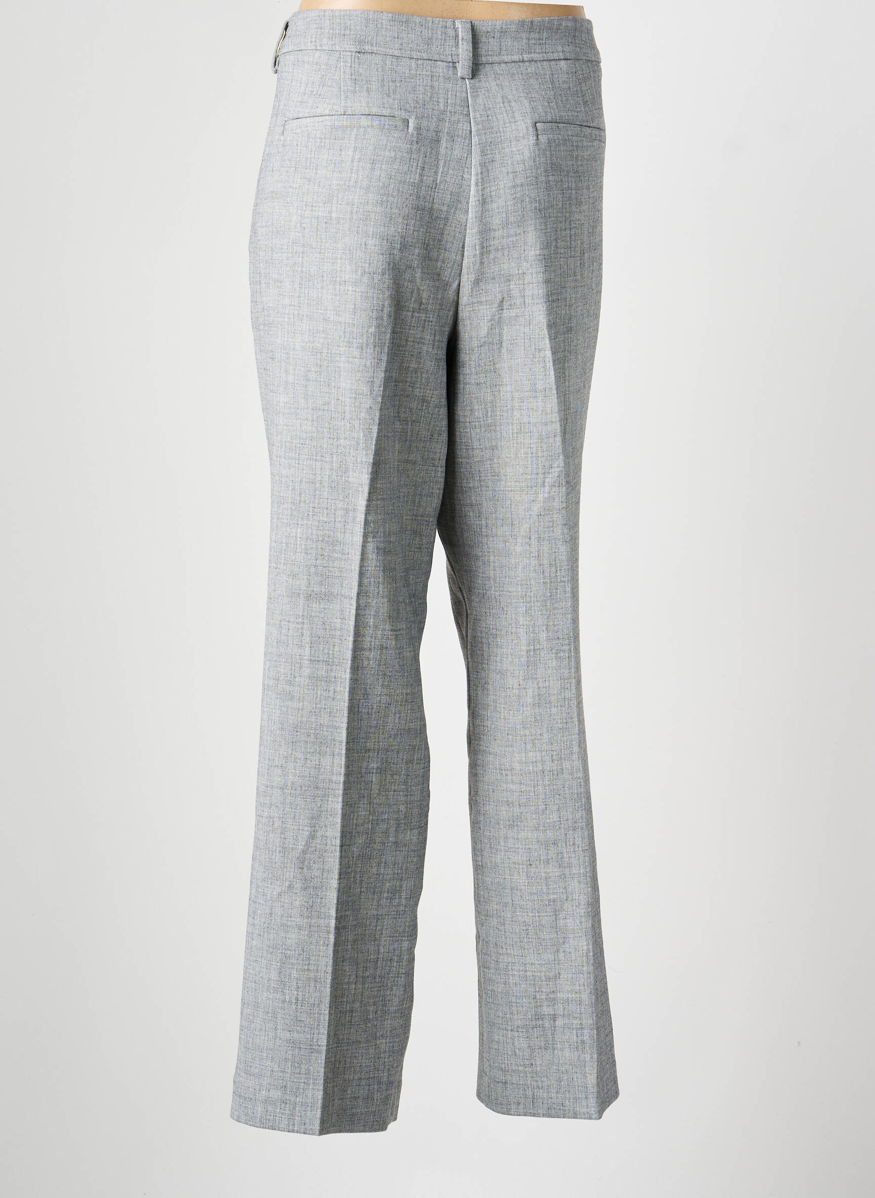Pantalon chino fermeture zippée sous rabat boutonné taille normale gris OLSEN femme
