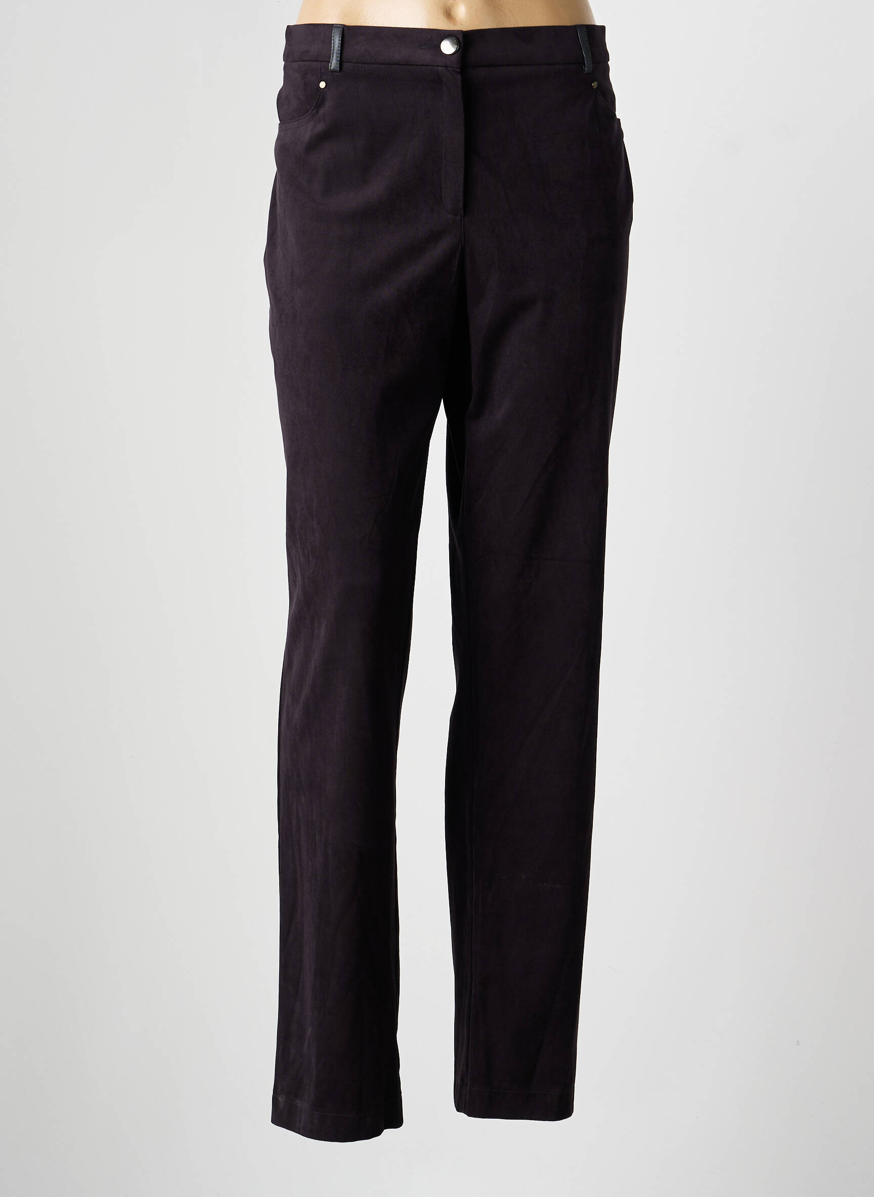 Pantalon slim stretch taille normale noir CHRISTINE LAURE femme