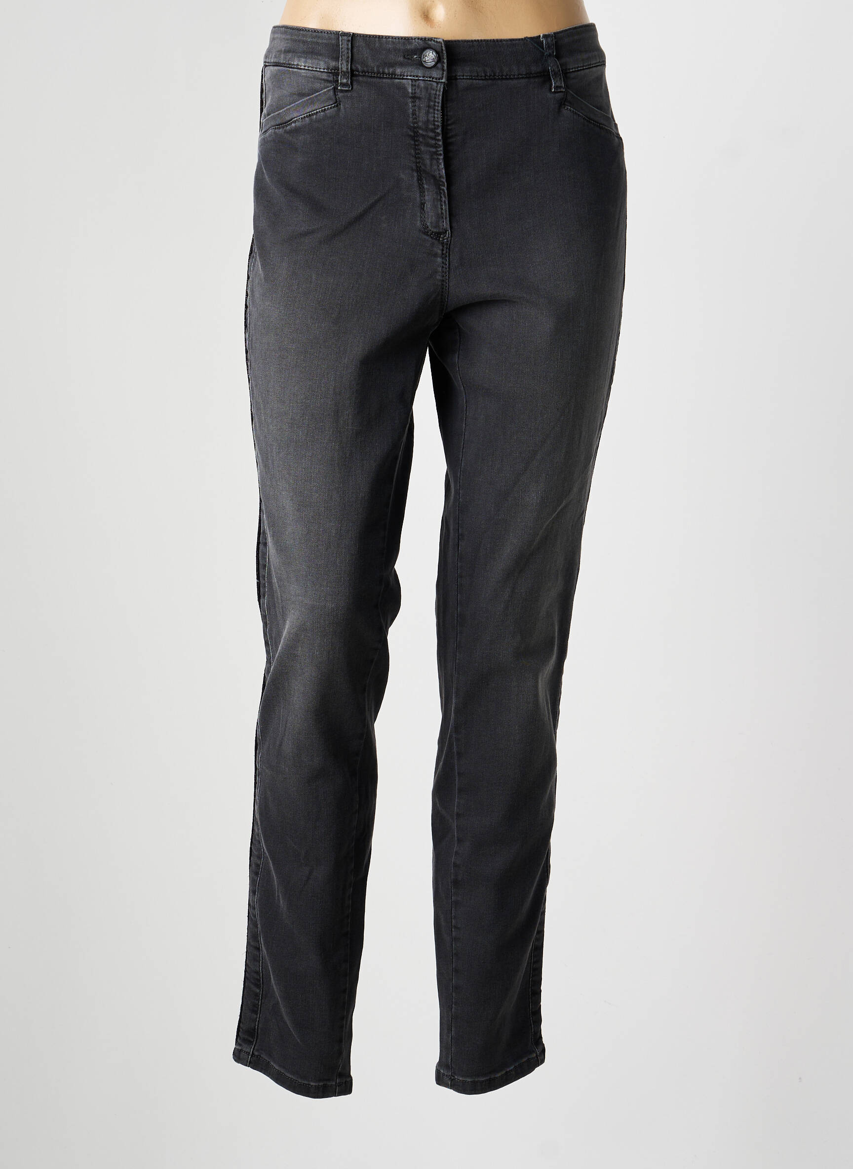 Jeans coupe slim stretch taille normale gris TONI femme