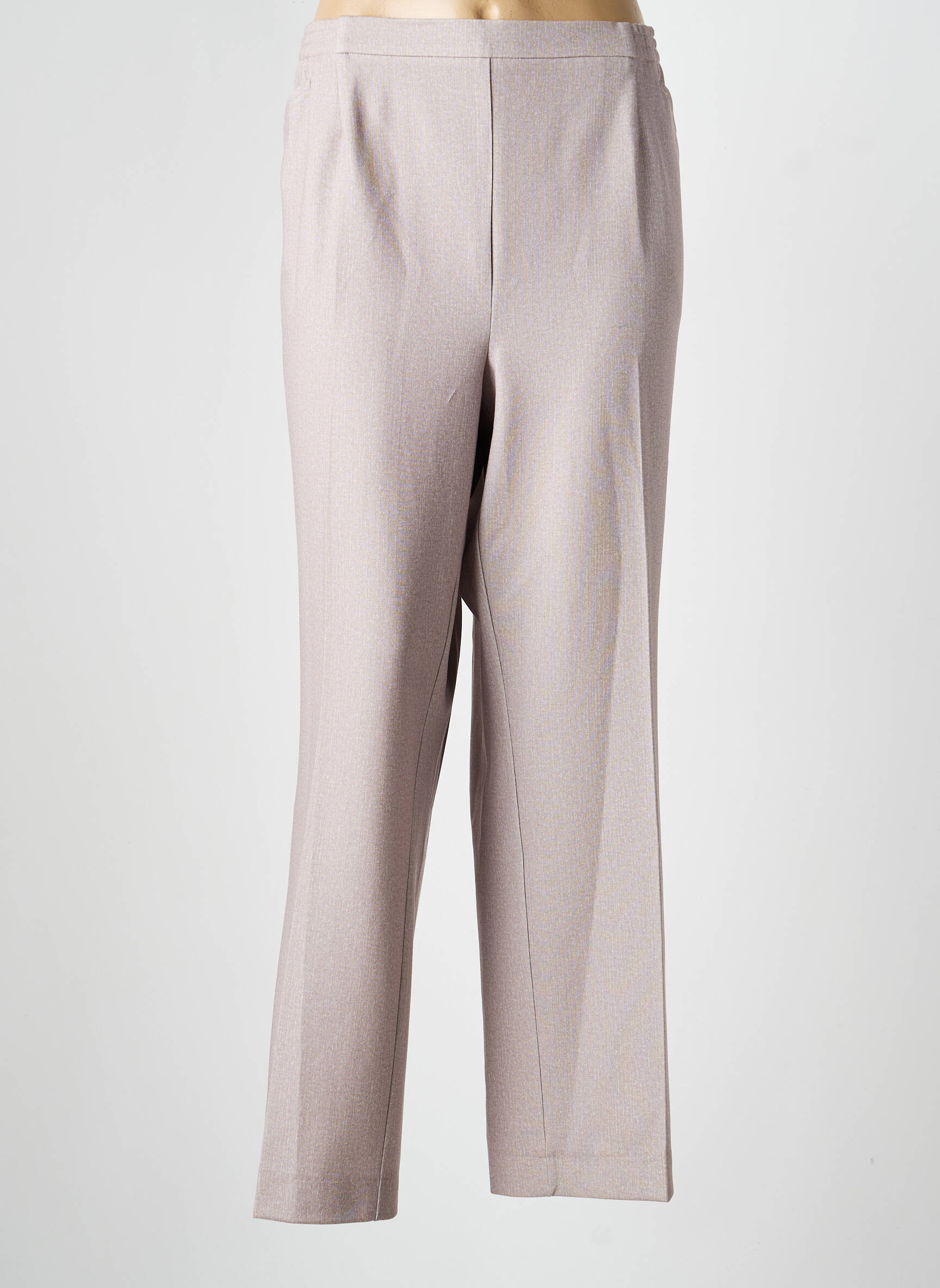Pantalon droit taille élastique taille normale beige FINNKARELIA femme