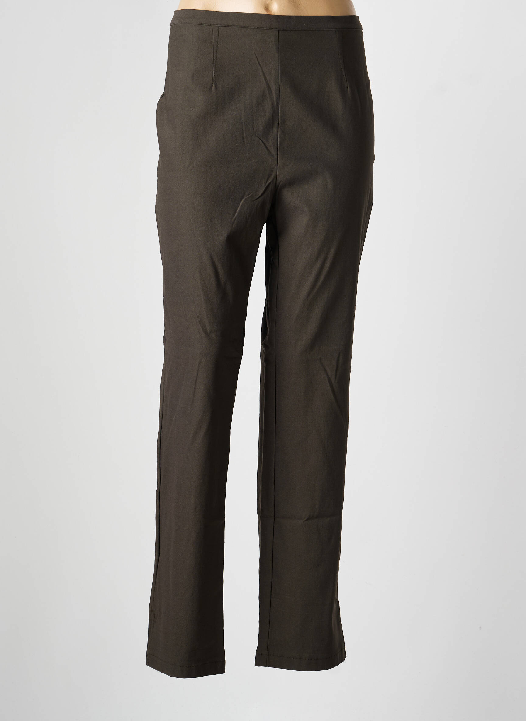 Pantalon slim stretch taille normale vert BS (BEST SELECTION) femme