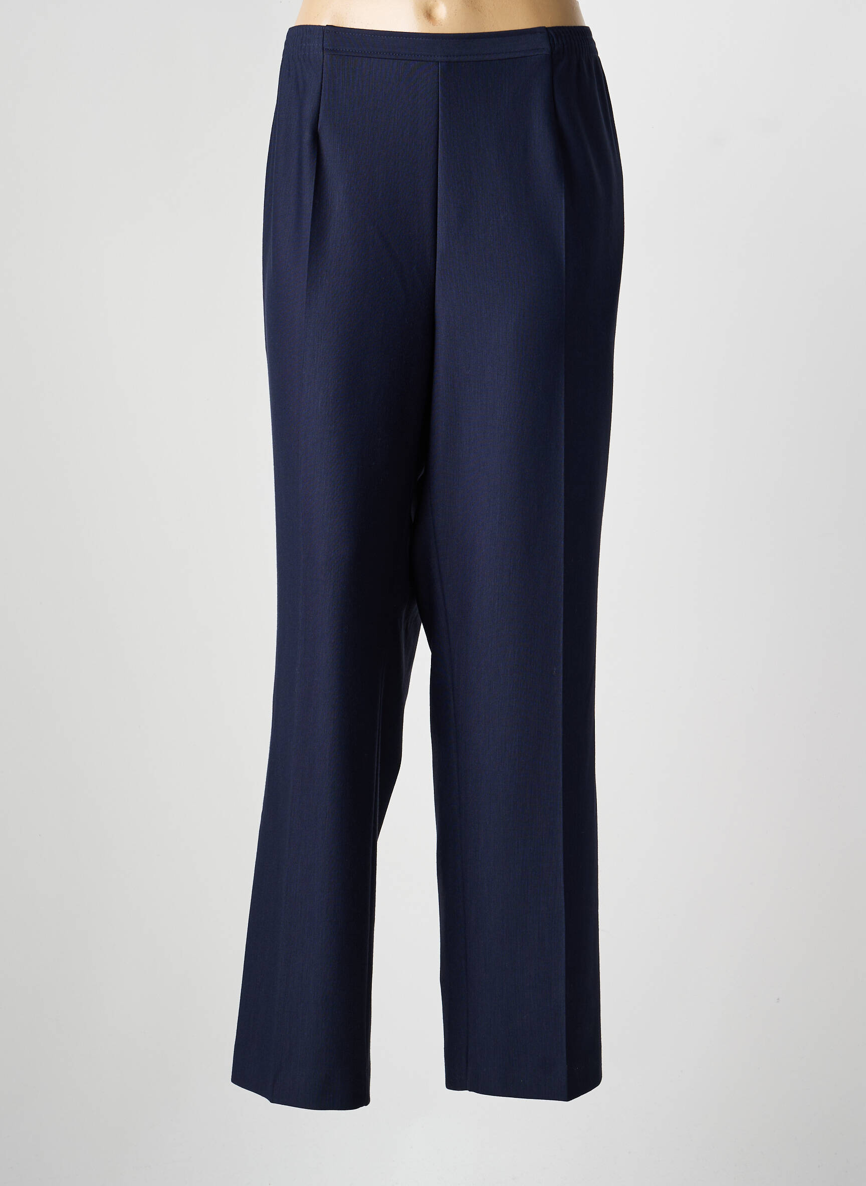 Pantalon droit tissage crêpe taille normale bleu FINNKARELIA femme