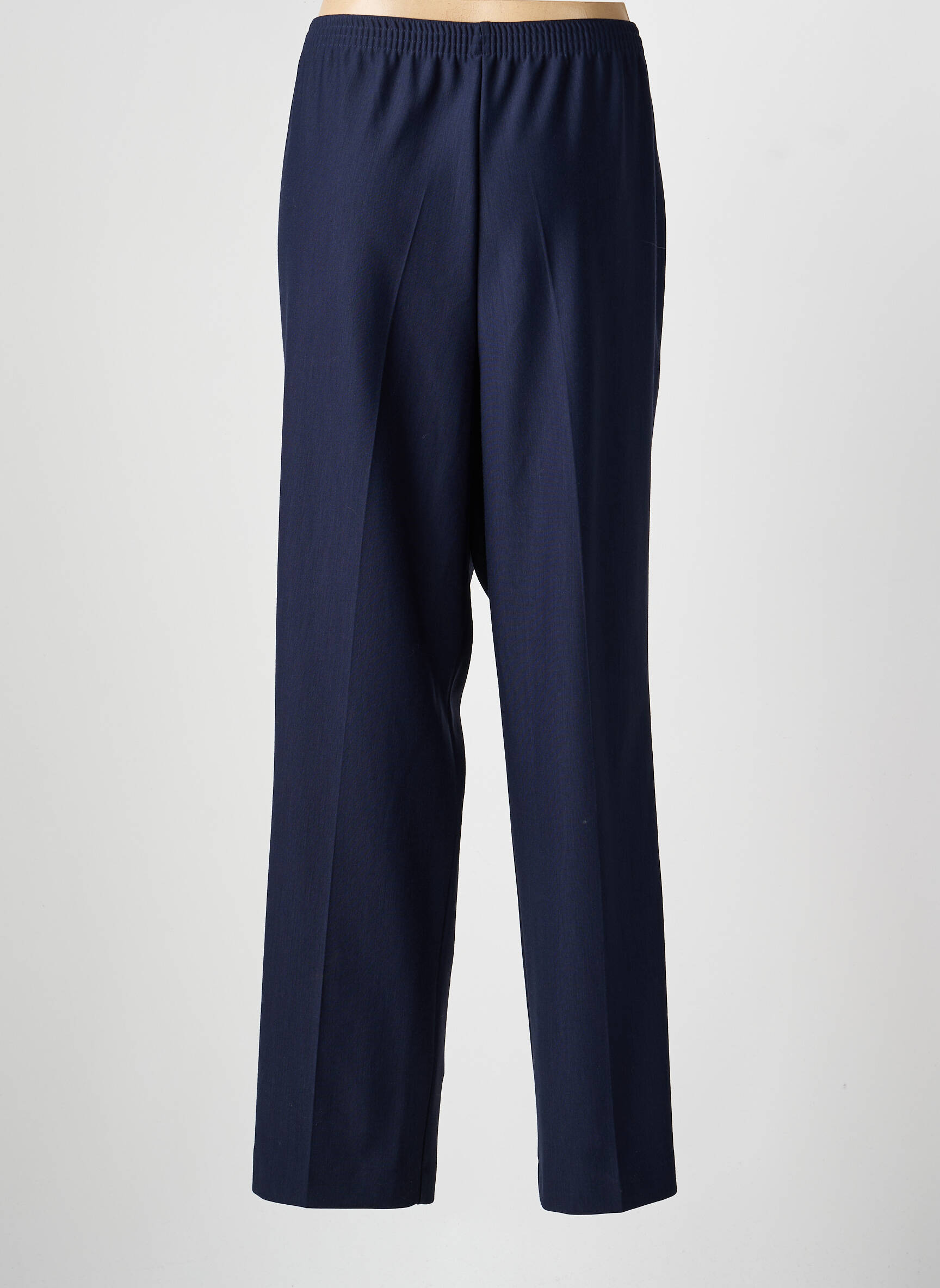 Pantalon droit tissage crêpe taille normale bleu FINNKARELIA femme