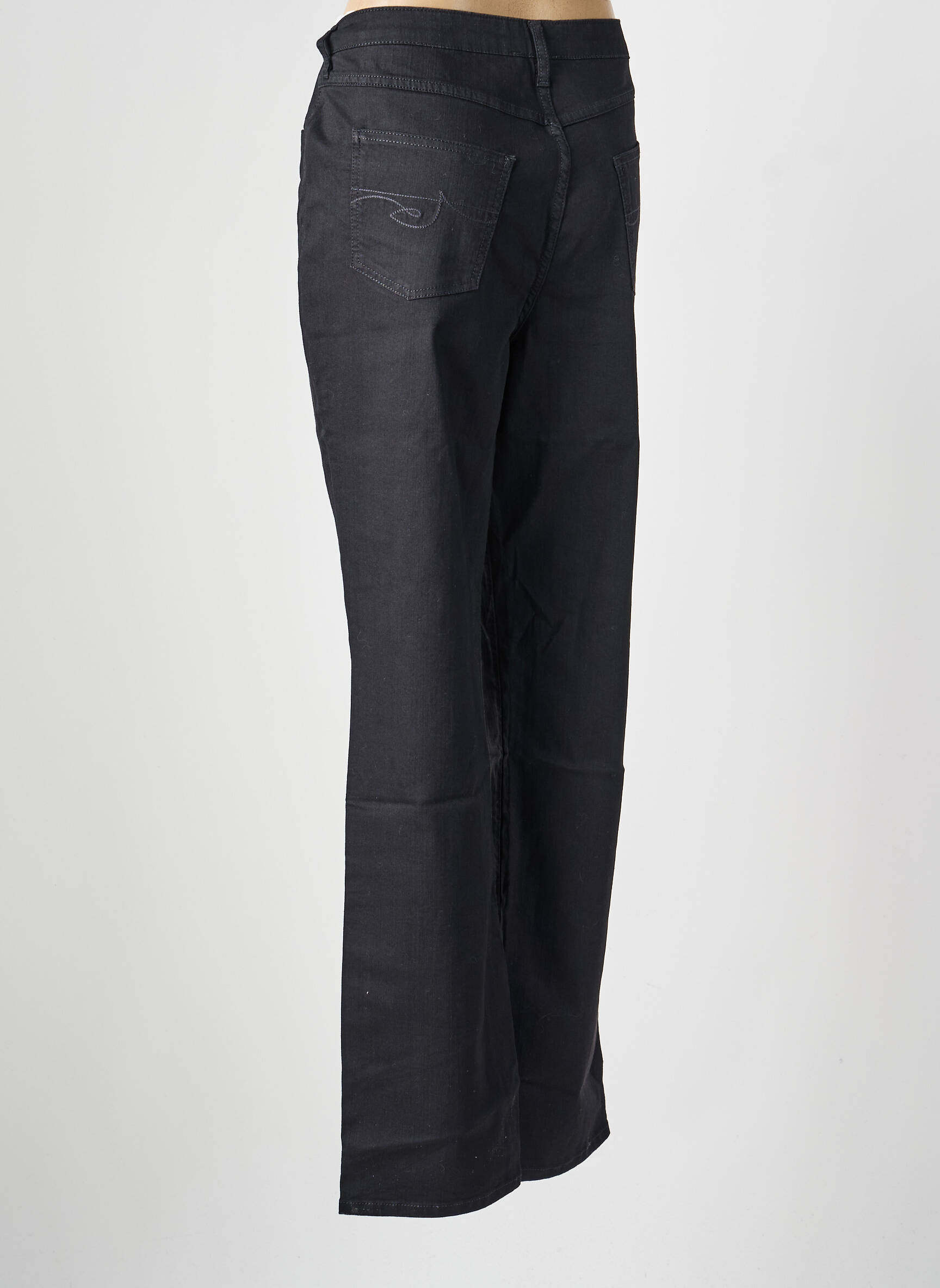 Jeans coupe droite stretch taille normale noir PAUPORTÉ femme