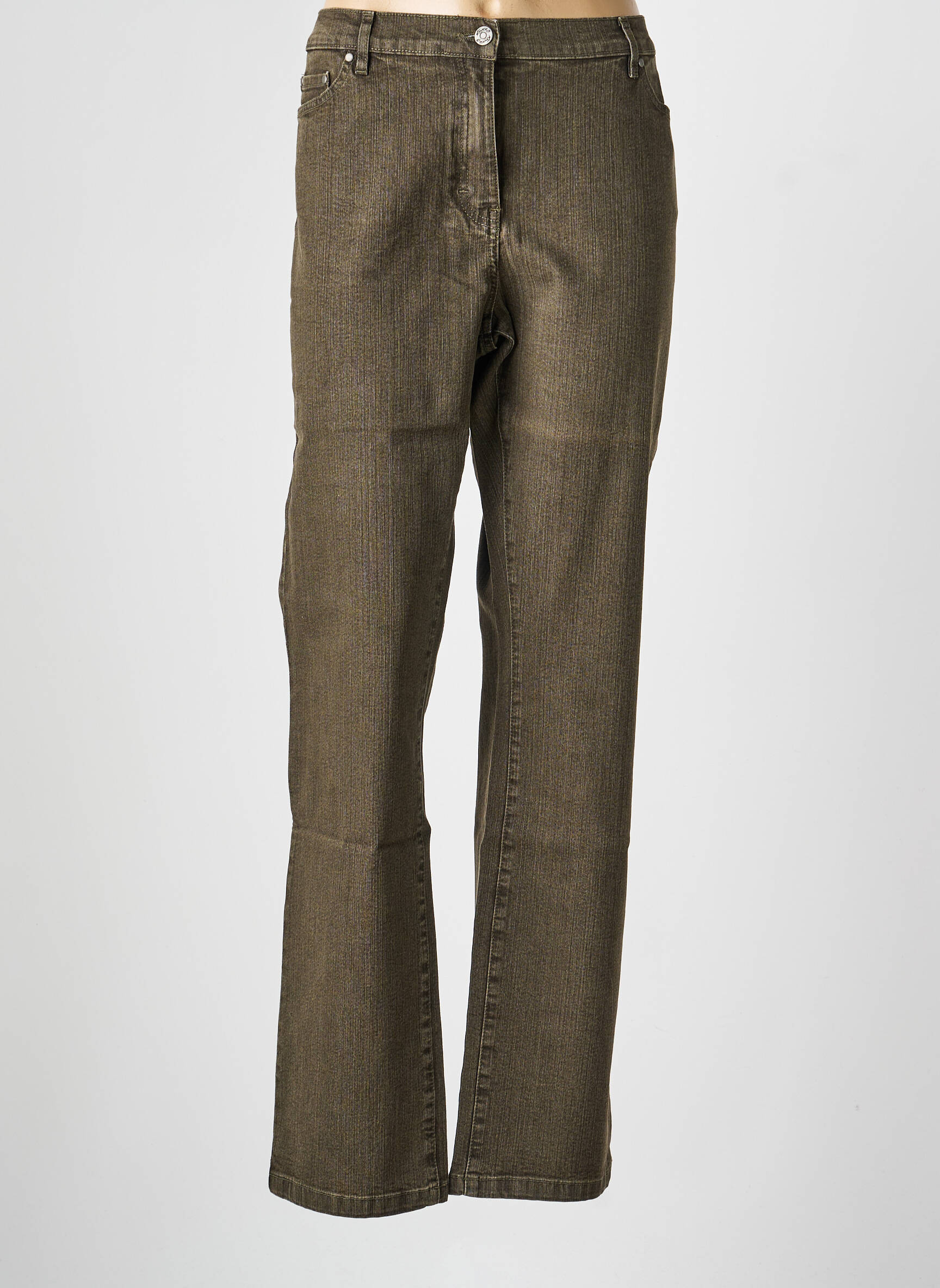 Jeans coupe slim stretch marron KARTING femme