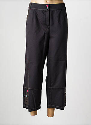 Pantalon 7/8 fermeture zippée sous rabat boutonné taille normale gris LEWINGER femme