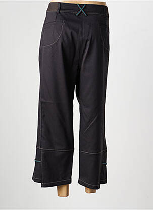 Pantalon 7/8 fermeture zippée sous rabat boutonné taille normale gris LEWINGER femme