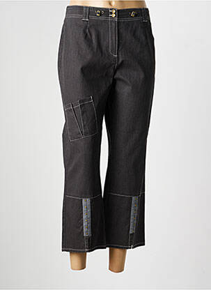 Pantalon 7/8 tissage popeline taille normale gris UN POINT C EST TOUT femme
