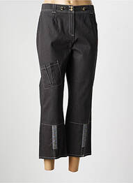Pantalon 7/8 tissage popeline taille normale gris UN POINT C EST TOUT femme