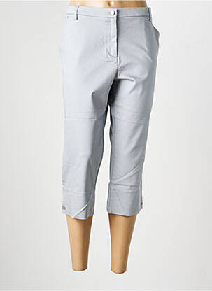 Pantacourt tissage popeline taille normale gris CHRISTINE LAURE femme
