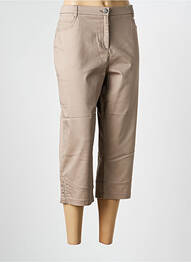 Pantacourt coupe droite taille normale marron CHRISTINE LAURE femme