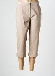 Pantacourt stretch taille normale marron CHRISTINE LAURE femme
