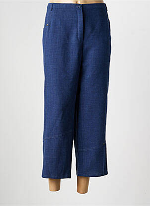 Pantacourt coupe droite taille normale bleu PAUPORTÉ femme