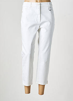 Pantalon 7/8 stretch taille normale blanc OLSEN femme