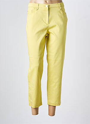 Pantacourt stretch taille normale vert CHRISTINE LAURE femme