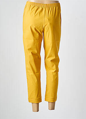 Pantacourt stretch taille normale jaune FRANCK ANNA femme