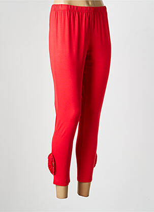 Legging tissage jersey taille normale rouge FRANCK ANNA femme