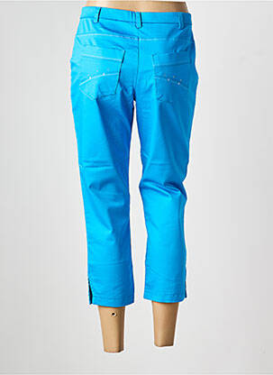 Pantacourt stretch taille normale bleu CHRISTINE LAURE femme