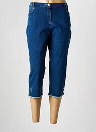 Corsaire tissage denim taille normale bleu CHRISTINE LAURE femme