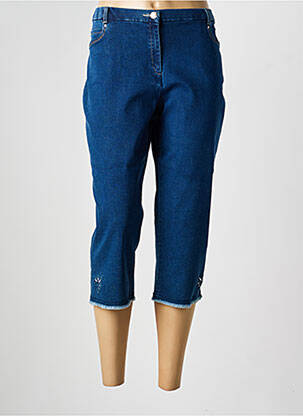Corsaire tissage denim taille normale bleu CHRISTINE LAURE femme