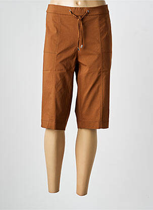 Bermuda taille élastique taille normale marron FRANK WALDER femme