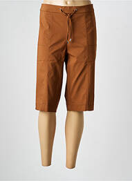 Bermuda taille élastique taille normale marron FRANK WALDER femme