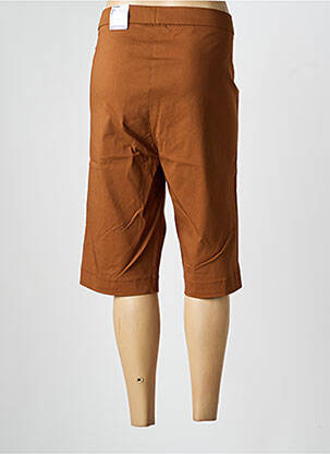 Bermuda taille élastique taille normale marron FRANK WALDER femme