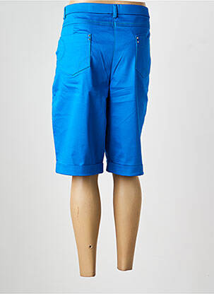 Bermuda tissage popeline taille normale bleu CHRISTINE LAURE femme