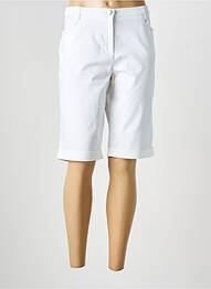 Bermuda taille à pinces taille normale blanc CHRISTINE LAURE femme