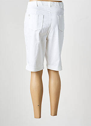 Bermuda taille à pinces taille normale blanc CHRISTINE LAURE femme