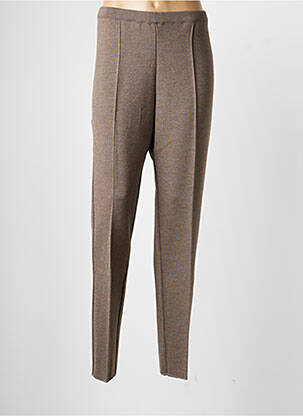 Pantalon slim taille élastique taille normale marron PAUPORTÉ femme