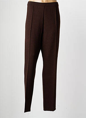 Pantalon slim taille élastique taille normale marron PAUPORTÉ femme