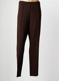 Pantalon slim taille élastique taille normale marron PAUPORTÉ femme